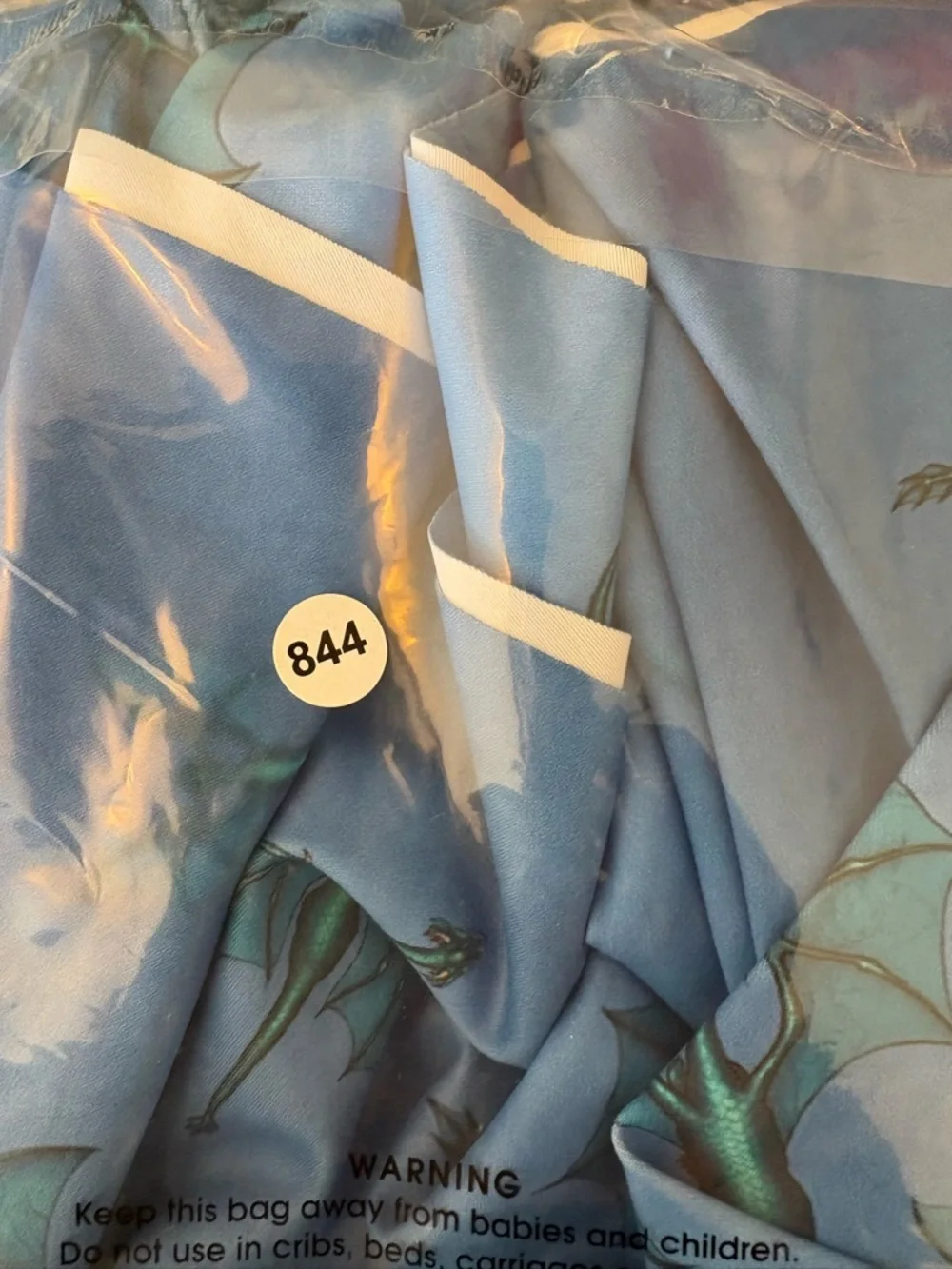 RARE | BlackMilk | Blue Ice Dragon Print  Skater Dress | Pockets | Medium - Picture 11 of 11